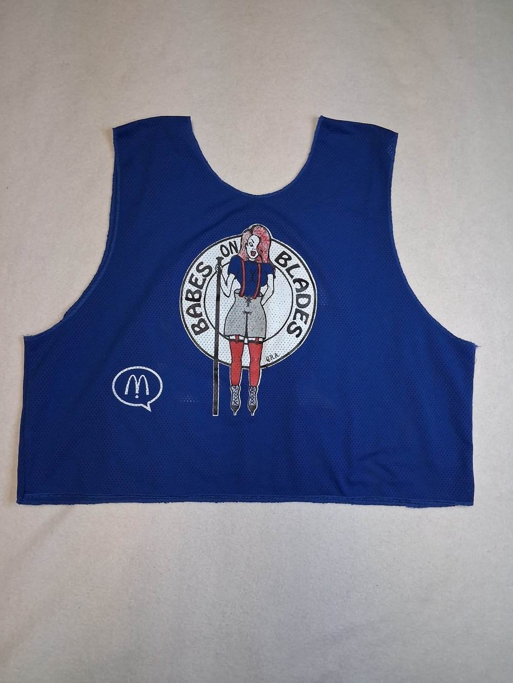 Vintage Blue 'Babes on Blades' Graphic Crop Tank